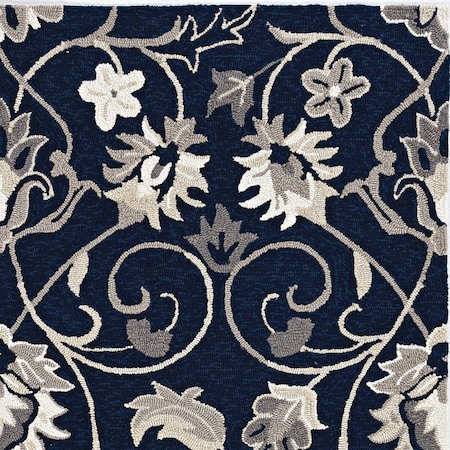 Homeroots 39 x 63 in. Navy Polypropylene Rug 374698